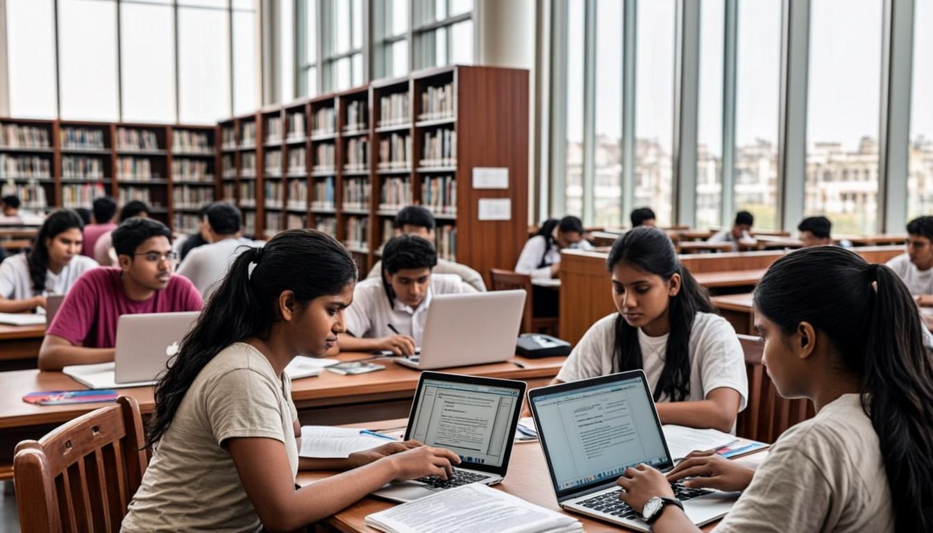 Students studying together